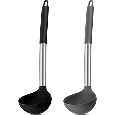 Joyfair 2-teiliges Silikon Schöpfkelle Set, 30cm Hitzebeständigkeit