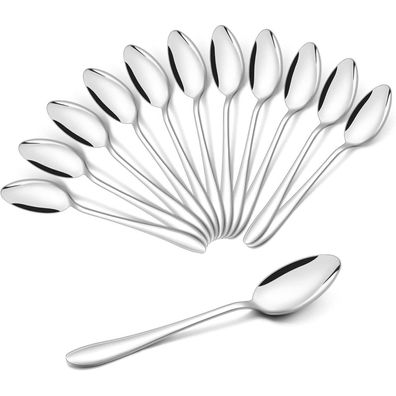Joyfair Teelöffel 12er Set, Edelstahl Kaffeelöffel Dessertlöffel, 13,5 cm