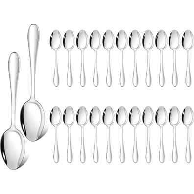 Joyfair Teelöffel Set (24 Stück), 13,5cm Edelstahl, Kaffeelöffel