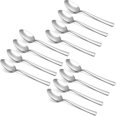 Joyfair Kaffeelöffel 12 Stück, Edelstahl Teelöffel Dessertlöffel Set, 13,6 cm
