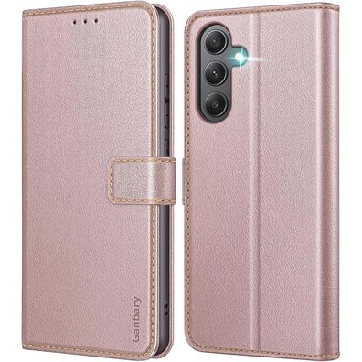 Ganbary Handyhülle für Samsung Galaxy A35 5G, Premium Leder Klapphülle mit