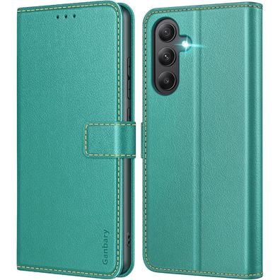 Ganbary Handyhülle für Samsung Galaxy A55 5G, Premium Leder Klapphülle mit