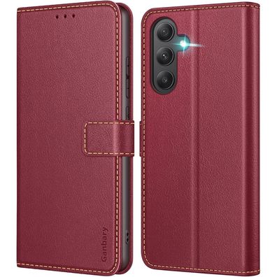 Ganbary Handyhülle für Samsung Galaxy A55 5G, Premium Leder Klapphülle mit