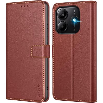 Ganbary Handyhülle für Xiaomi Redmi Note 14 5G, Premium Leder Klapphülle mit