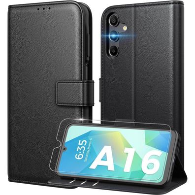 Peakally Handyhülle für Samsung Galaxy A16 5G/4G, Premium PU Leder Klapphülle