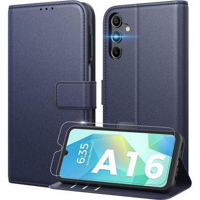 Peakally Handyhülle für Samsung Galaxy A16 5G/4G, Klapphülle aus PU-Leder mit