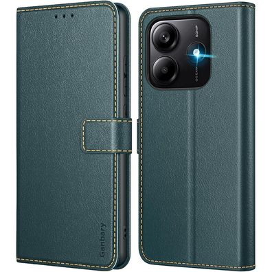 Ganbary Handyhülle für Xiaomi Redmi Note 14 5G, Klapphülle in Lederoptik
