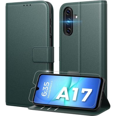 Peakally Handyhülle für Samsung Galaxy A17 5G, Premium PU Leder Klapphülle mit