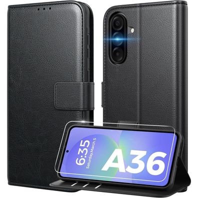 Peakally Handyhülle für Samsung Galaxy A36 5G/A36 4G, Premium PU Leder