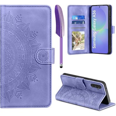 EASDNB Lederhülle für Samsung Galaxy A36 5G, Flip Wallet PU Leder Case mit