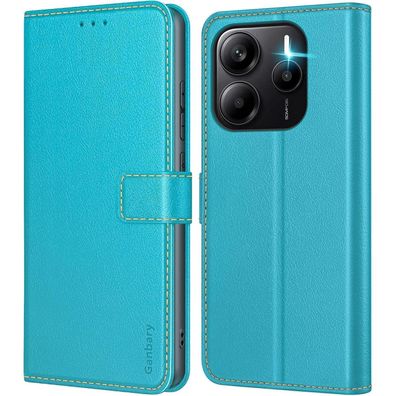 Ganbary Handyhülle für Xiaomi Redmi Note 14 4G, Premium Leder Klapphülle mit