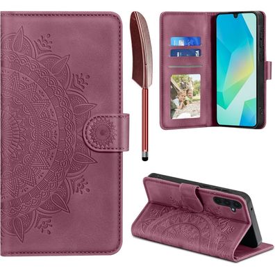 EASDNB Lederhülle für Samsung Galaxy A16 5G/4G, Flip Wallet PU Leder Case mit