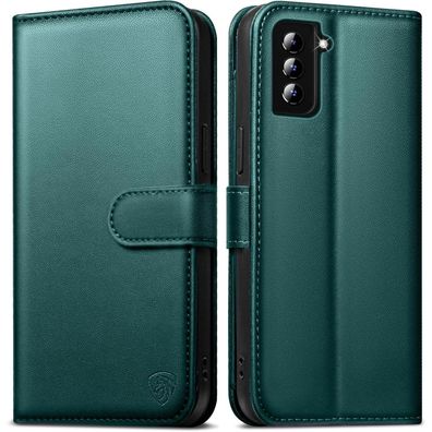 EASDNB Handyhülle für Samsung Galaxy S21 5G, Premium Leder Klappbar mit