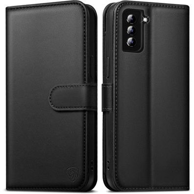 EASDNB Handyhülle für Samsung Galaxy S21 5G, Premium Leder Wallet Klapphülle