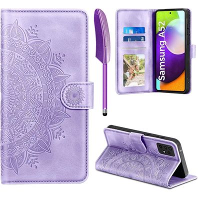 EASDNB Handyhülle für Samsung Galaxy A52S 5G/A52 4G/5G, PU Leder Flip Case mit