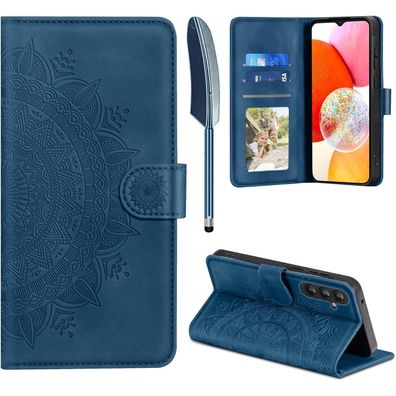 EASDNB Hülle für Samsung Galaxy A14, Flip Wallet Case in Lederoptik