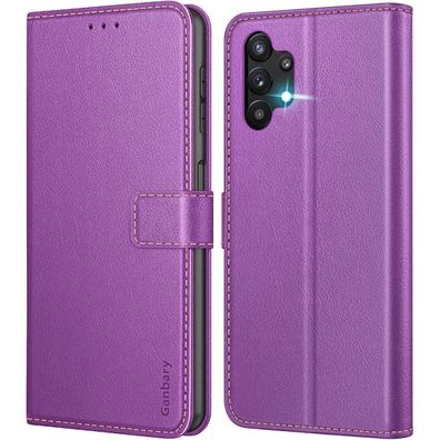 Ganbary Handyhülle für Samsung Galaxy A13 4G, Premium Leder Tasche mit