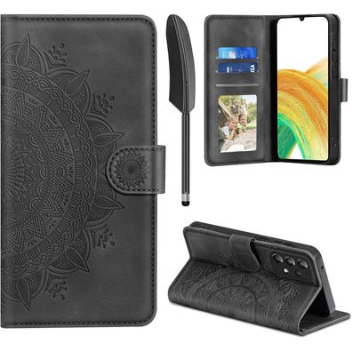 EASDNB Lederhülle für Samsung Galaxy A33 5G, Flip Wallet PU Leder Case mit