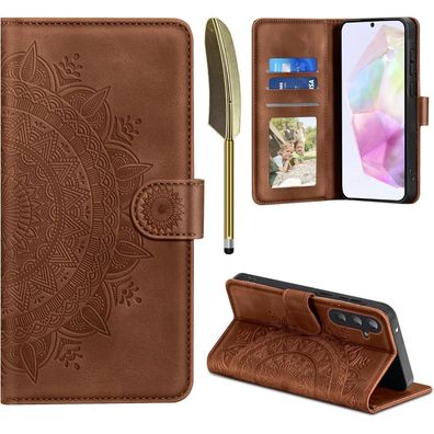 EASDNB Hülle für Samsung Galaxy A35 5G, Flip Wallet Case in Lederoptik