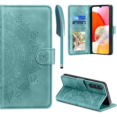 EASDNB Lederhülle für Samsung Galaxy A14 Flip Wallet PU Leder Case mit