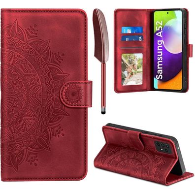 EASDNB Handyhülle für Samsung Galaxy A52S 5G/A52 4G/5G, Flip Case in Lederoptik