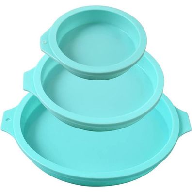 Newk Silikon Kuchenform Rund 3er Set (4" + 6" + 8")