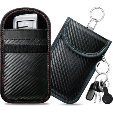 caslord Keyless Go Schutz Hülle, 2x Faraday Tasche für Autoschlüssel, RFID