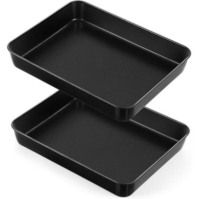 HaWare Antihaft Backblech 2er Set, Edelstahl, 26,5 x 20,6 x 5 cm