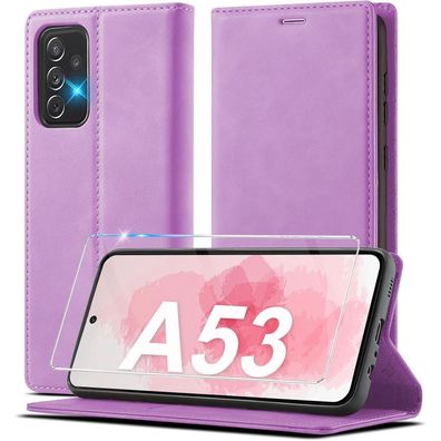 Ailicici A53 Handyhülle Leder Klappbar für Samsung Galaxy A53 5G mit