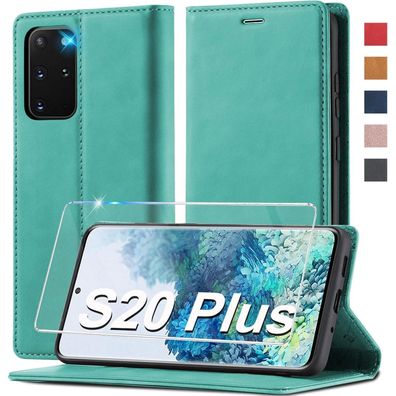Ailicici Samsung Galaxy S20 Plus Hülle Leder Flip Wallet Klappbar mit