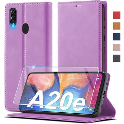Ailicici Handyhülle für Samsung Galaxy A20e, Klappbar Flip Wallet in Lederoptik