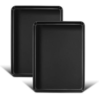 Homikit Backblech Set (2 Stück), Antihaft Karbonstahl, Rechteckig, 26,5 cm