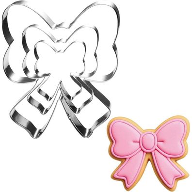 UKoosien Schleifen-Ausstechformen Set - 3-teilig (9,6cm / 7,6cm / 5,6cm)