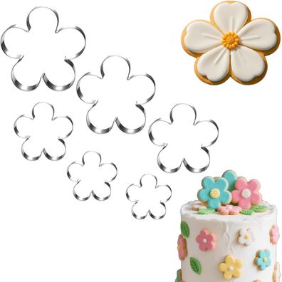 UKoosien Blumenausstecher Set 6 Stück, 2.4cm - 10.2cm, Spülmaschinenfest