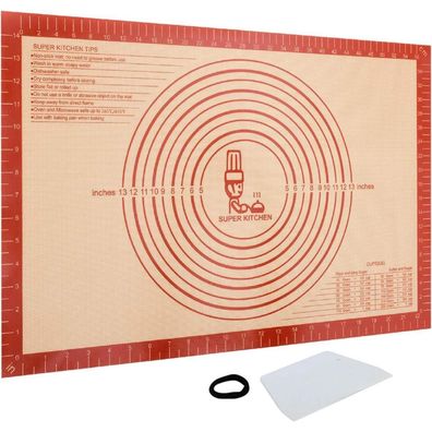 SUPER Kitchen Extra Dicke Rutschfeste Silikon Backmatte 60x40cm, Antihaft, BPA