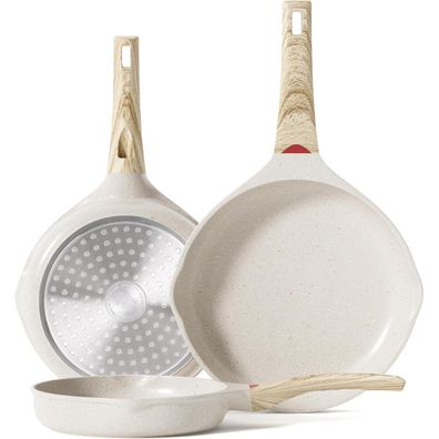 Riovarm Induktions-Bratpfannen-Set 3-teilig (20/24/28 cm), Antihaft