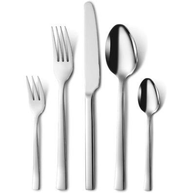 Hunnycook 30-teiliges Besteckset für 6 Personen, Edelstahl, spülmaschinenfest