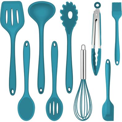 Joyfair 9-teiliges Silikon Küchenhelfer Set | Hitzebeständiges Kochgeschirr mit