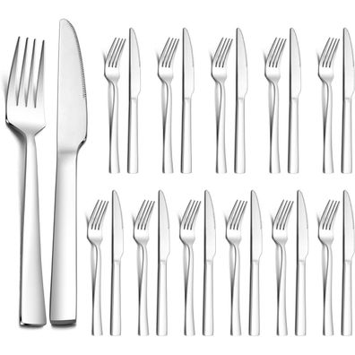 Joyfair Steakbesteck Set Edelstahl für 12 Personen, 24-teilig, hochglanzpoliert