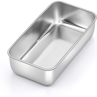 Teamfar Brotbackform Kastenform aus Edelstahl für Kuchen und Brote, 23,5 x 12,6