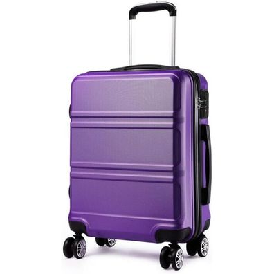 KONO Koffer Trolley M (55cm) Violett - Handgepäck, ABS, TSA Schloss, 36L