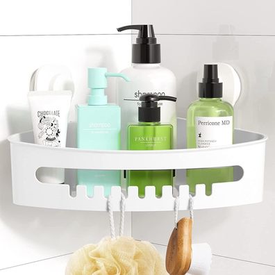 Luxear Eck-Duschablage mit Saugnapf - Ohne Bohren, Wasserdicht, Tragkraft 10 KG