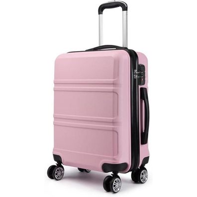 KONO Reisekoffer Trolley L (65cm) Pink - Leicht & Robust mit TSA Schloss