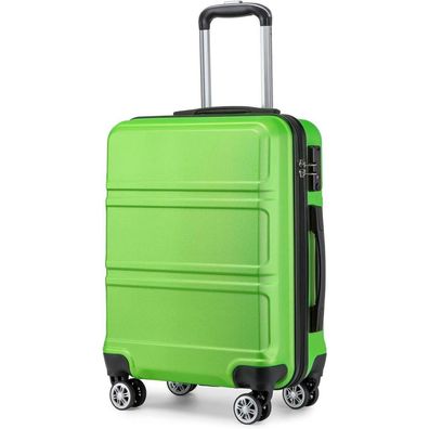 KONO Koffer Trolley L (65cm) Apfelgrün - Robuster ABS Hartschalenkoffer mit TSA