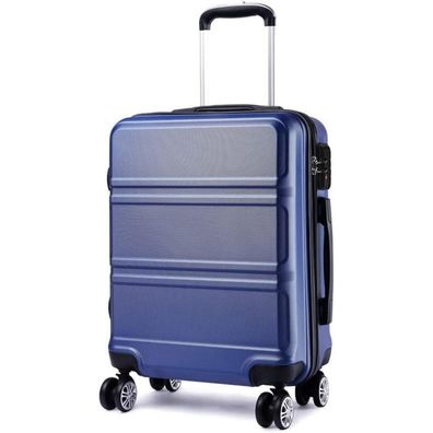 KONO Reisekoffer Trolley L (65cm) Dunkelblau - Leicht und robust mit TSA-Schloss