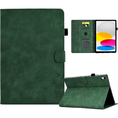 AsWant iPad 10. Generation 2022 Hülle (10,9 Zoll) - Ultradünn, PU Leder, Grün