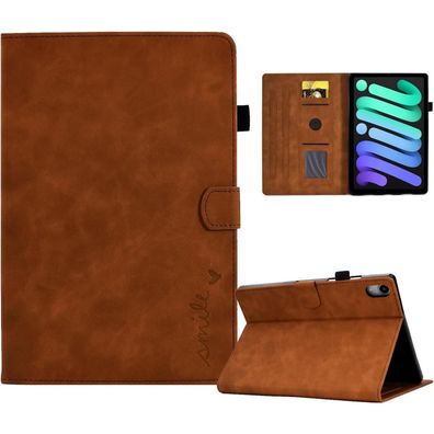 AsWant iPad mini 6 (2021) Hülle - Senior PU Leder Ultradünn Schutzhülle, Braun