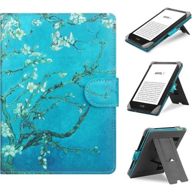 HoYiXi Universal Leder Schutzhülle für 6-6.8 Zoll E-Book Reader, Standfunktion