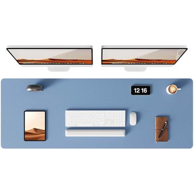 YSAGi Schreibtischunterlage 120x43cm, Premium Leder Mauspad XXL, Rutschfeste