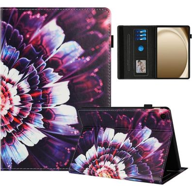 Rostsant Hülle für Samsung Galaxy Tab A9 Plus (11 Zoll, 2023) - Bunte Blume PU